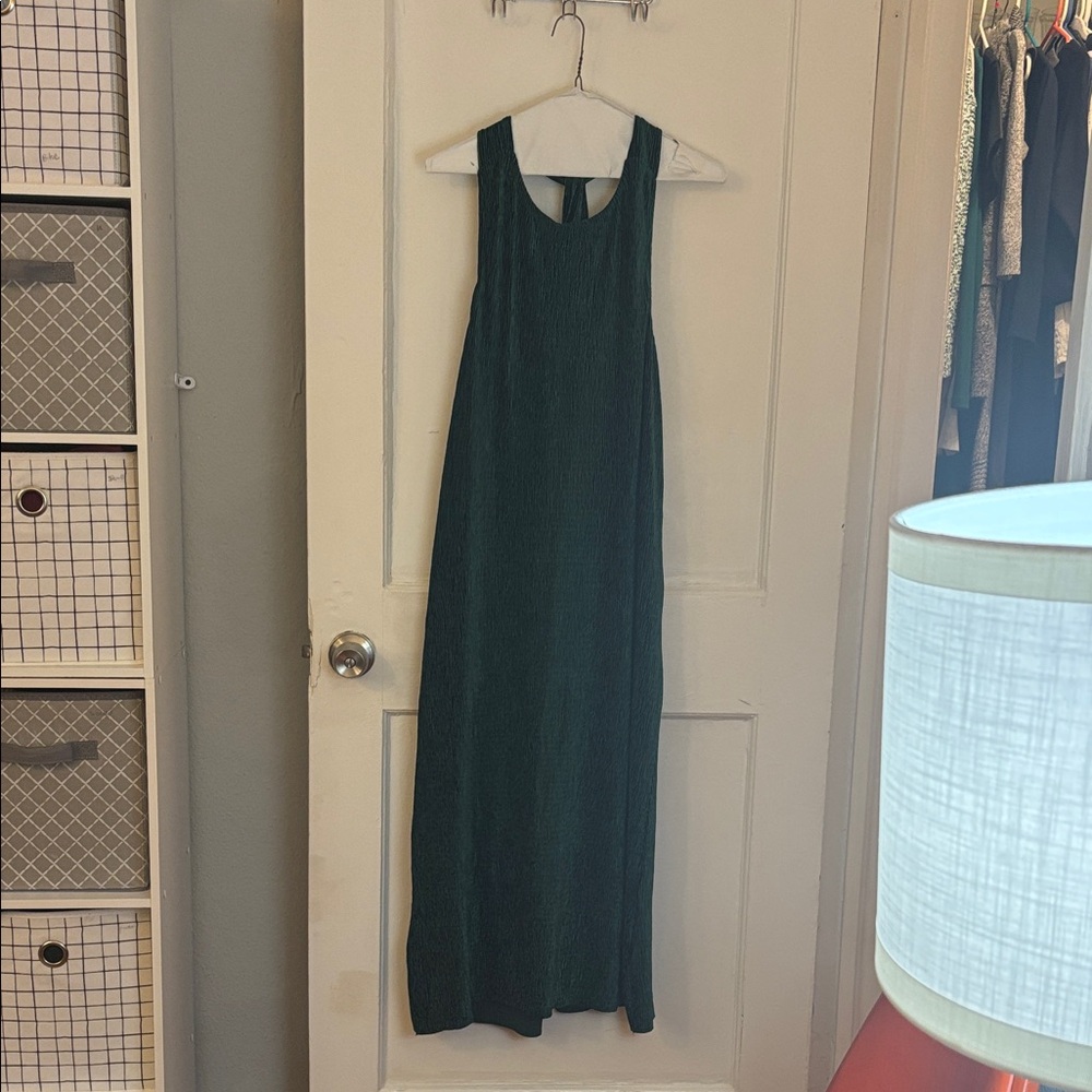 Anthropologie Dark Green Maxi Dress